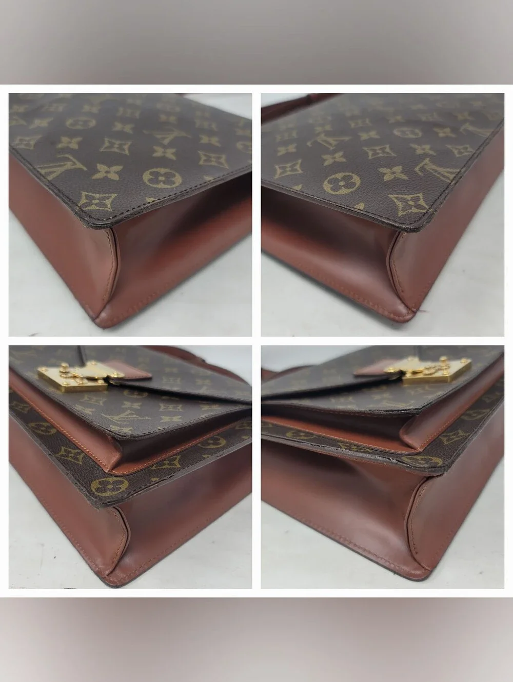 Louis Vuitton Monceau Monogram 28 Canvas Crossbody Shoulder Hand Bag Authentic